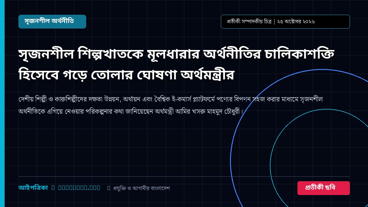 সৃজনশীল শিল্পখাতকে মূলধারার অর্থনীতির চালিকাশক্তি হিসেবে গড়ে তোলার ঘোষণা অর্থমন্ত্রীর