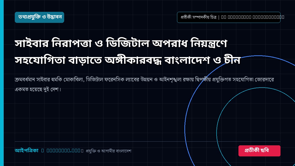 সাইবার নিরাপত্তা ও ডিজিটাল অপরাধ নিয়ন্ত্রণে সহযোগিতা বাড়াতে অঙ্গীকারবদ্ধ বাংলাদেশ ও চীন